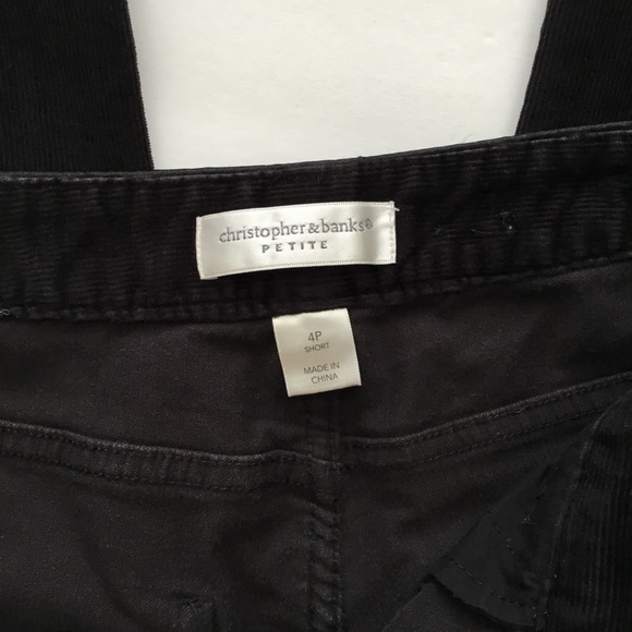 Christopher & Banks Women’s Corduroy Pants Black Size 4P Petite - Picture 4 of 9